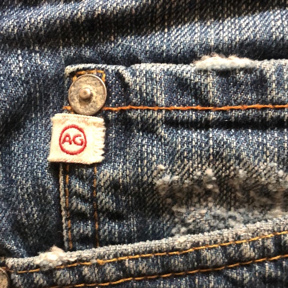 AG Adriano Goldschmied Ex-Boyfriend Crop Destroyed Jeans - Picture 12 of 12